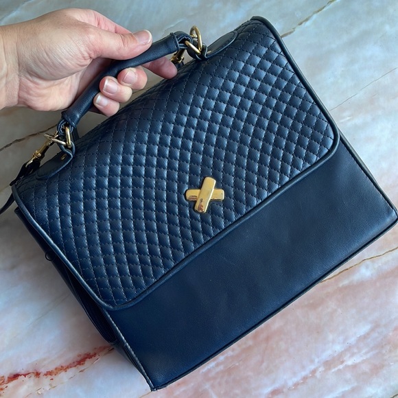 VINTAGE | Navy quilted shoulder bag - Picture 6 of 11